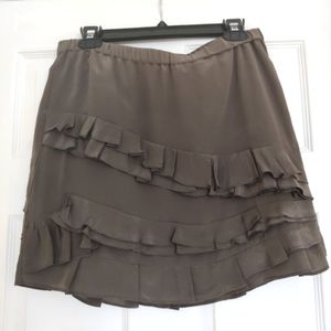 Banana Republic Silk Ruffle Skirt